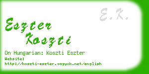 eszter koszti business card